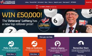 The Veterans' Foundation charity website homepage | VOS