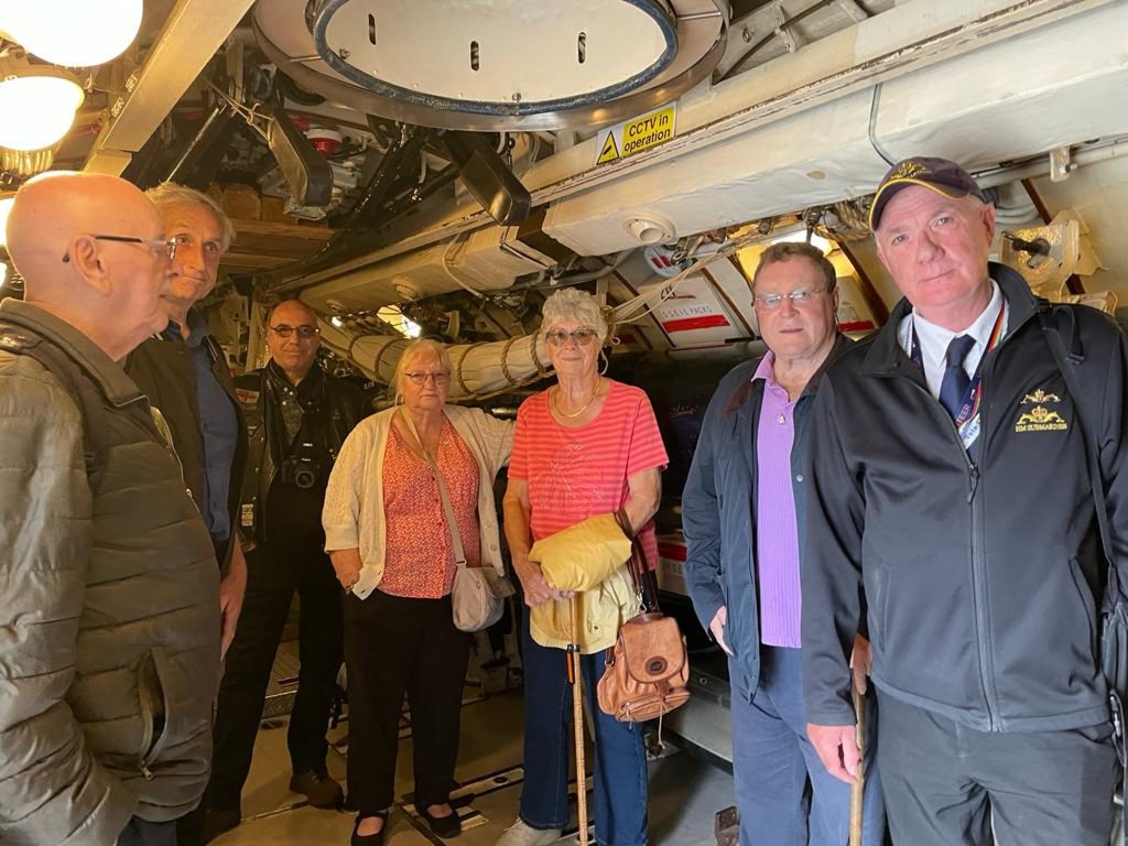 Veterans Outreach Support visits HMS Alliance at submarine Museum in Gosport